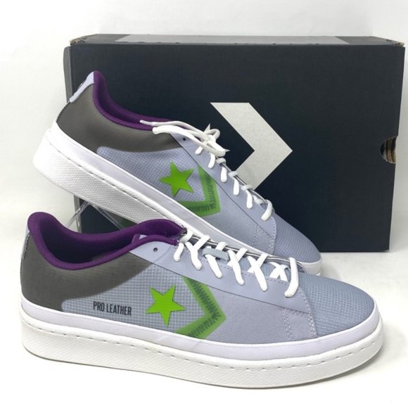 💖MEGA SALE💖Converse Pro Leather OX   Gravel Bold Wasabi Canvas Men’s  170758C - Picture 1 of 10